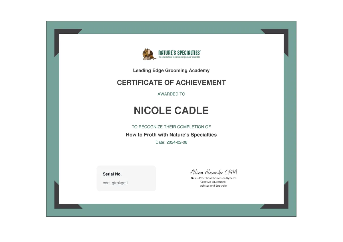Nicole Certification