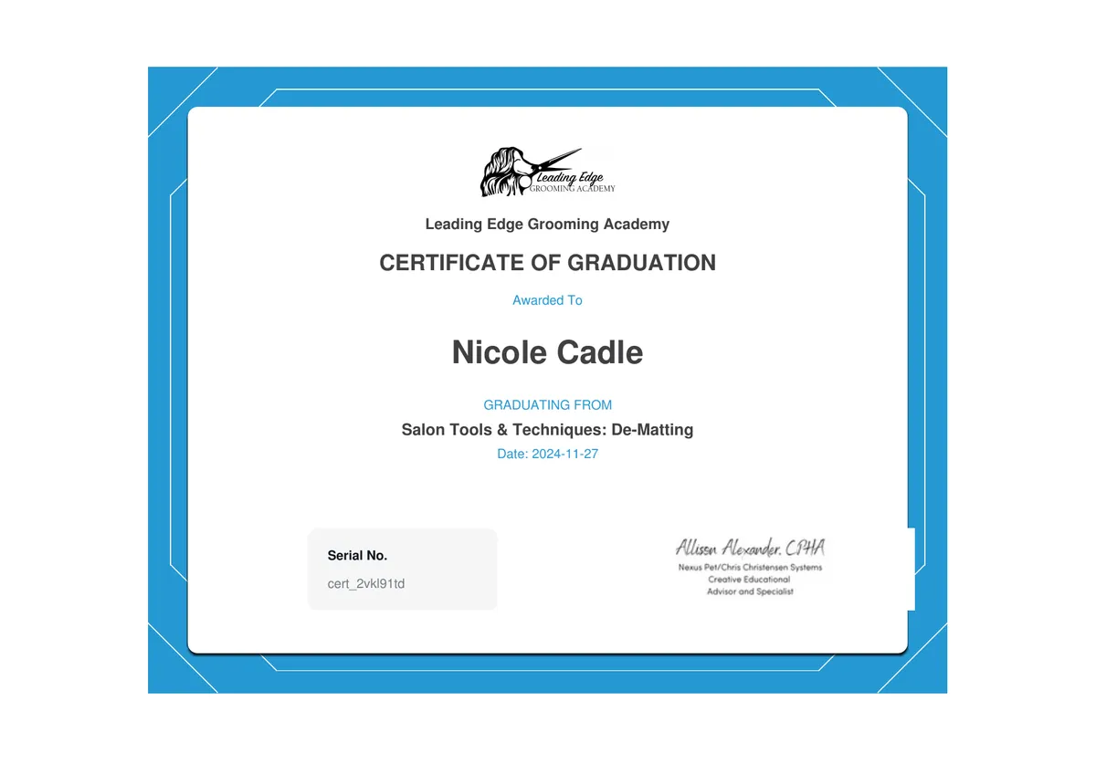 Nicole Certification