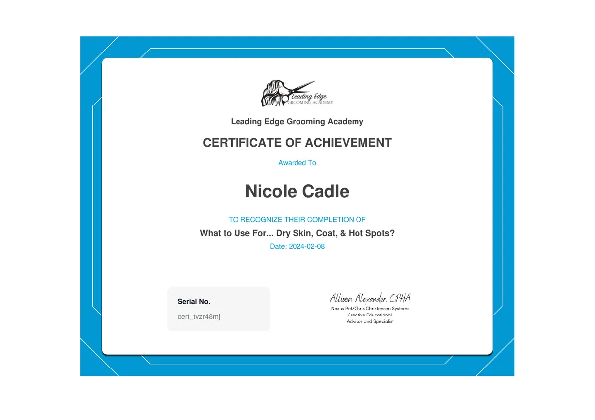 Nicole Certification