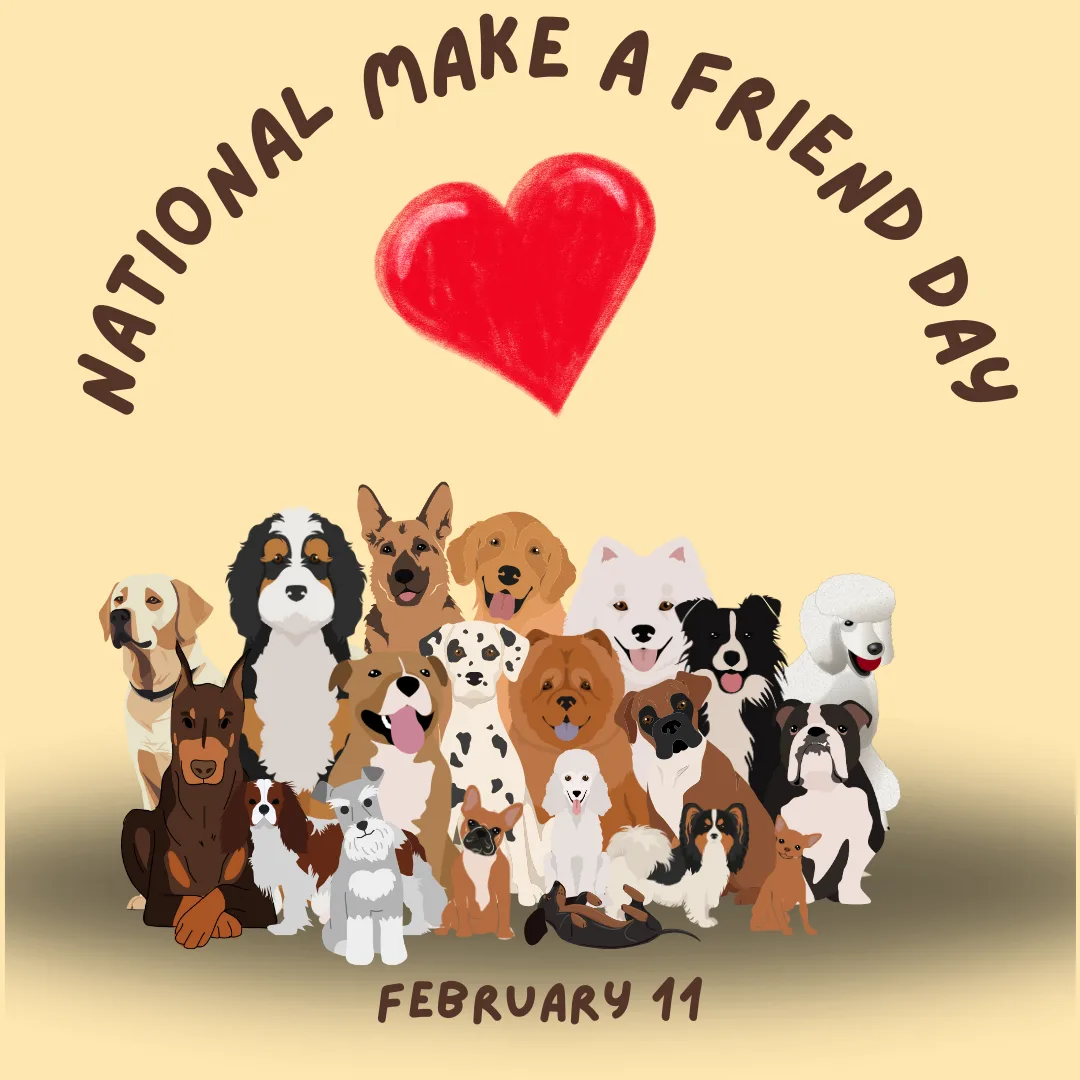 🐾 Happy National Make a Friend Day from Vroom Grooms LLC! 🐾