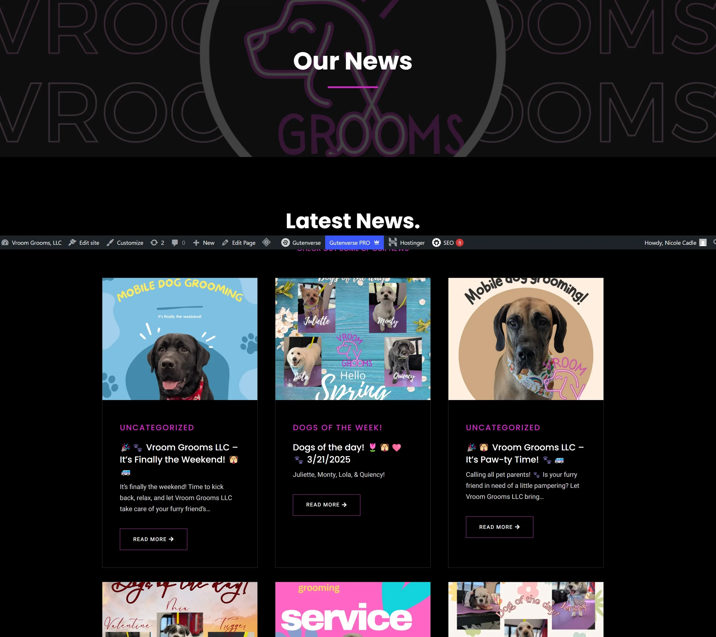 Visit our News tab on our website to catch up on the latest news!