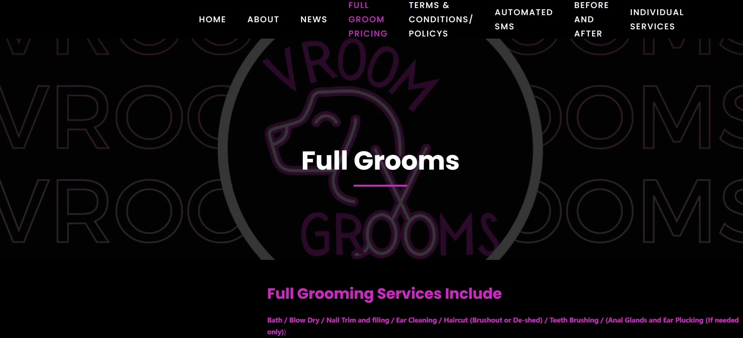 All pricings are listed on our website!